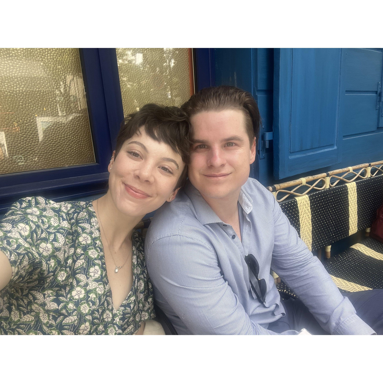 An hour or so before Max proposed; we were about to have our portrait drawn by an artist in Montmartre