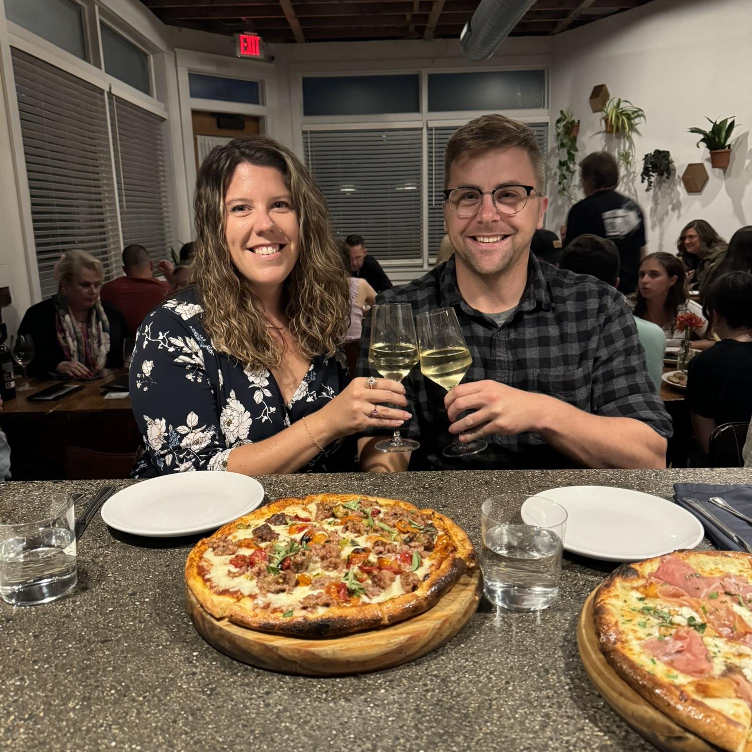 September 2024 - celebrating our one-year anniversary at one of our favorite restaurants, Ellinor.