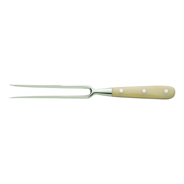 Carving Fork with White Lucite Handle