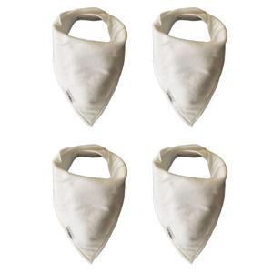 SPECIAL PROMO Baby Bandana white plain Drool Bibs 4 Pack Gift Set For Boys and Girls, White Plain, Unisex, Organic Cotton And Fleece, Super Soft, Absorbent,...
