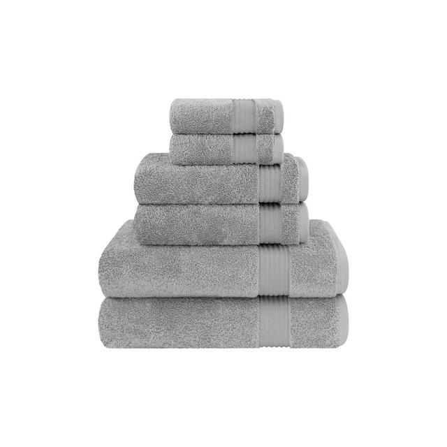 American Soft Linen Bekos 6 Piece Towel Set, 100% Cotton Bath Towel Set for Bathroom, Rockridge