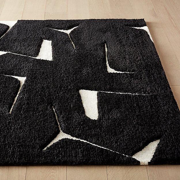 Sway Black Tufted Rug-8x10