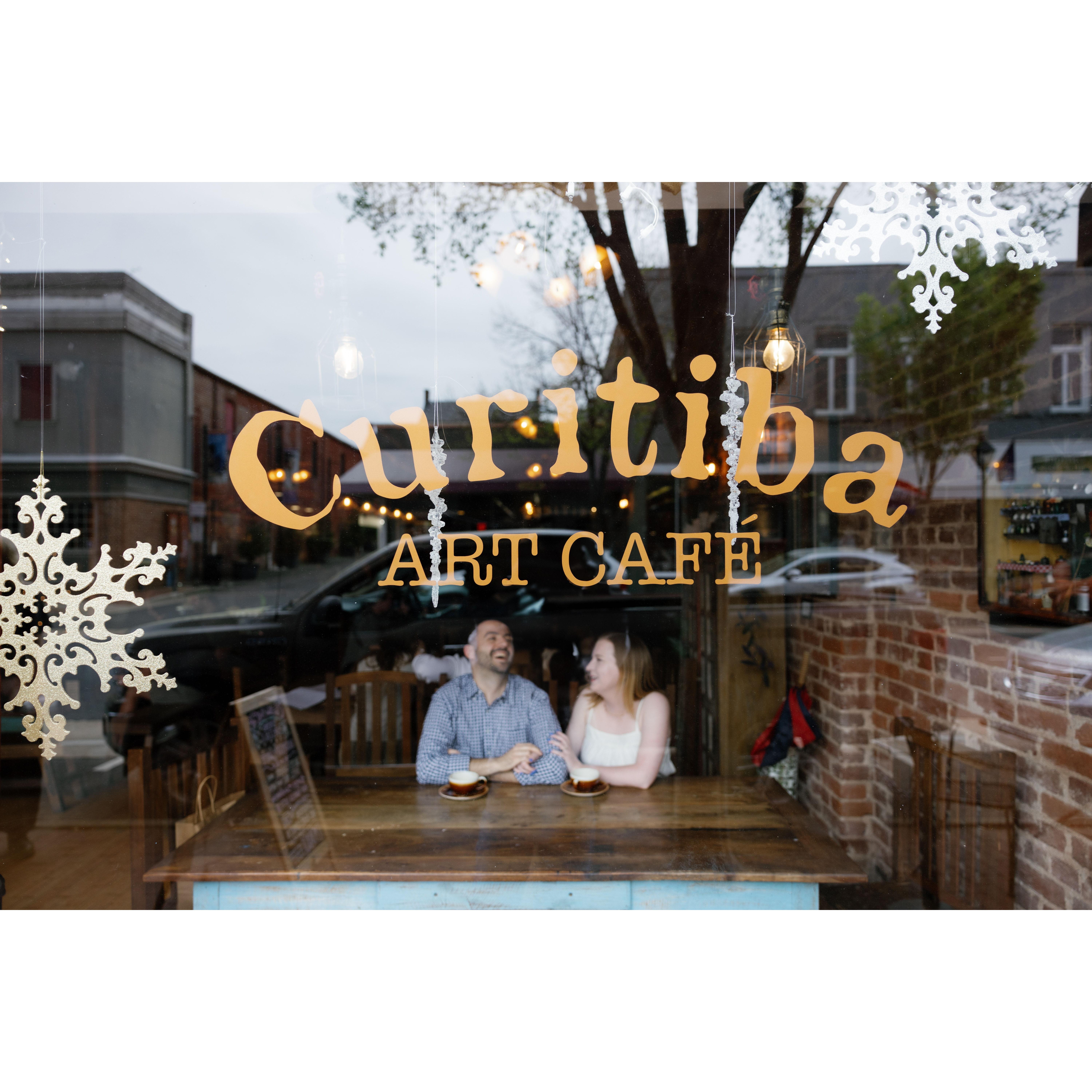 Engagement Photo in the cafe we met in!