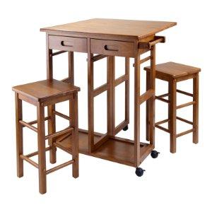 Winsome Space Saver with 2 Stools, Square