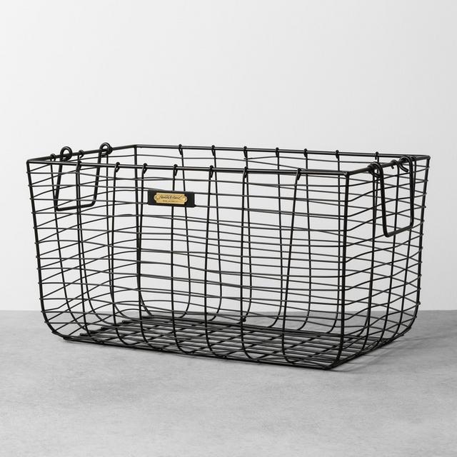 Wire Storage Basket Black - Hearth & Hand™ with Magnolia