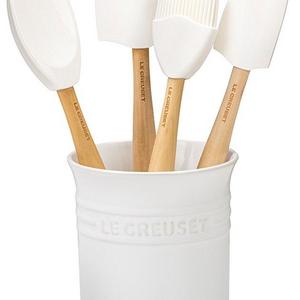 Le Creuset of America Craft Series 5Piece Utensil Set with Crock - White