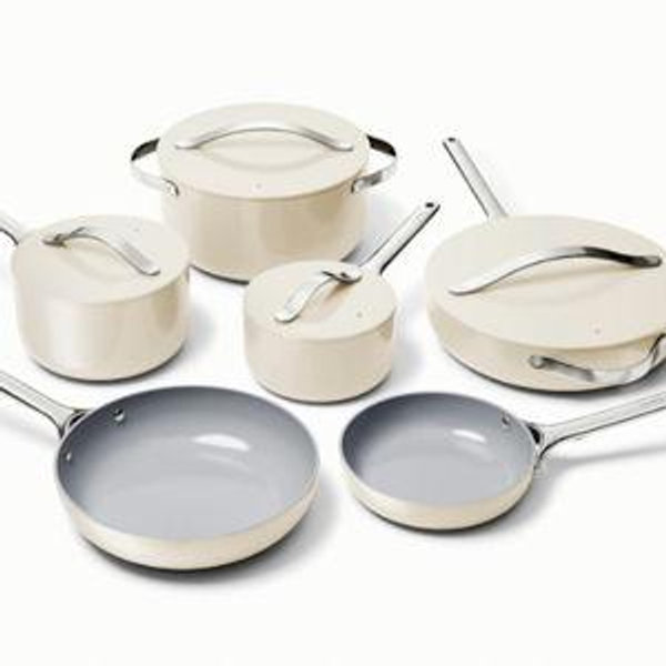 Ceramic Cookware & Minis Set | Nonstick Pots & Pans Set | Non-Toxic | Caraway