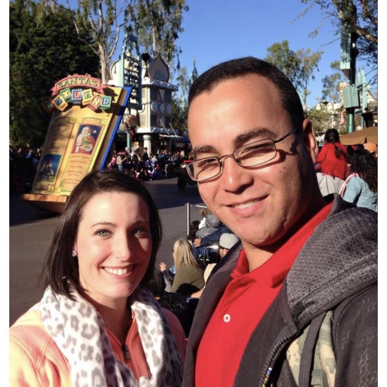 Our first visit to Disneyland together, we just found out we were expecting