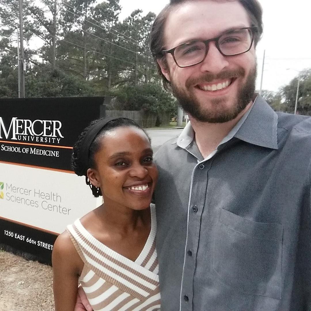 Christopher is one who has always supported Irene's dreams....this was at Mercer University School of Medicine,  Savannah Campus   #nerds
