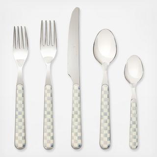 Sterling Check Bistro 5-Piece Flatware Set, Service for 1