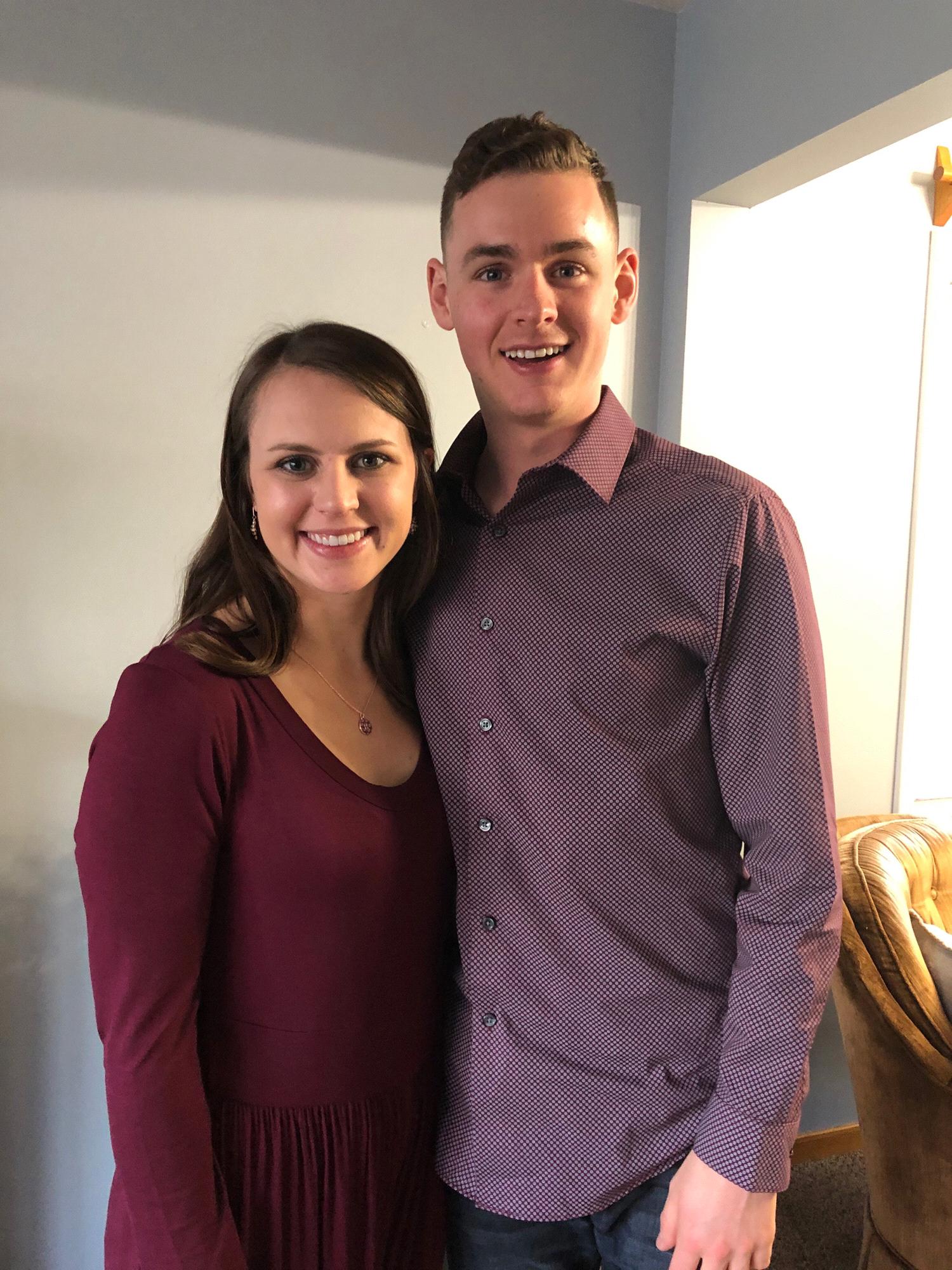 This was taken right before our engagement dinner and Logan Brown was born!
