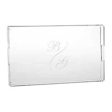 Etched Acrylic Tray, Large - Monogrammed