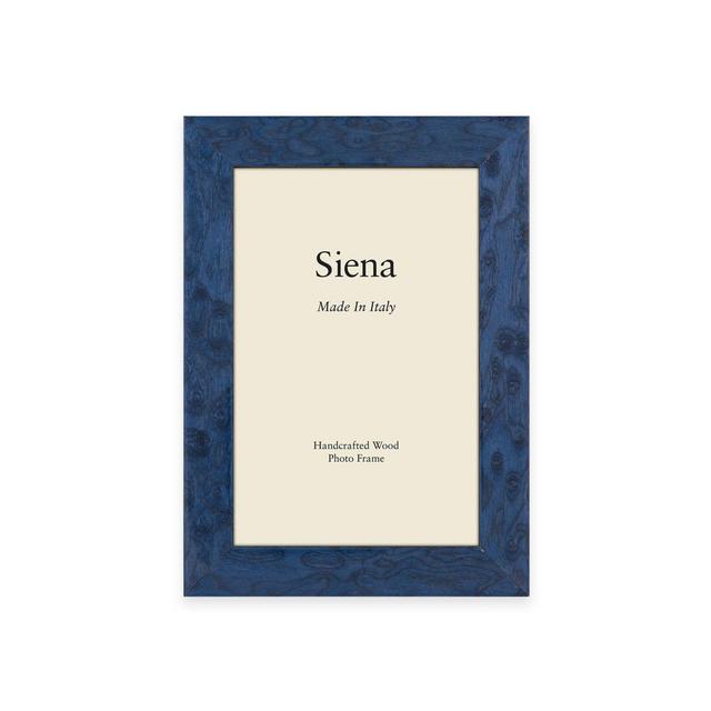Siena Italian 5-Inch x 7-Inch Polished Wood Picture Frame in Blue