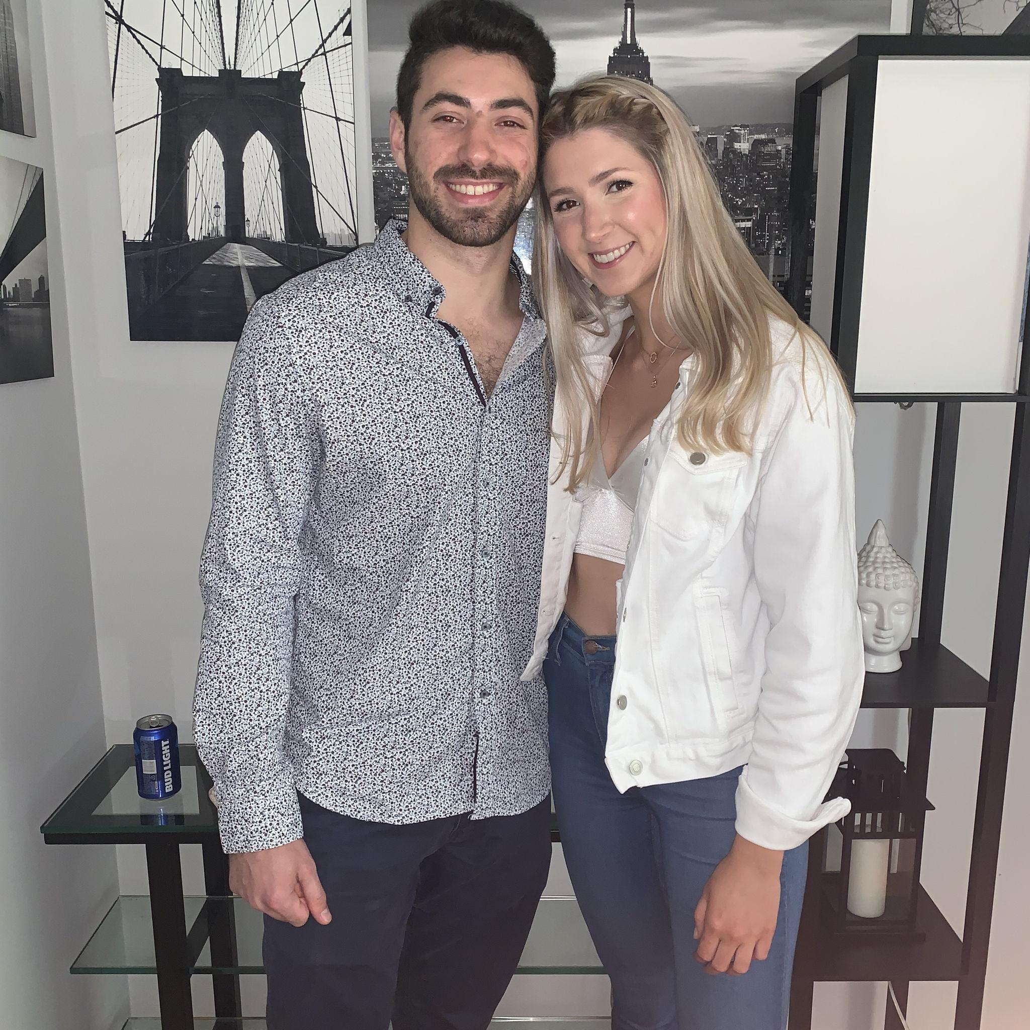 Our first picture together (after a failed attempt before).