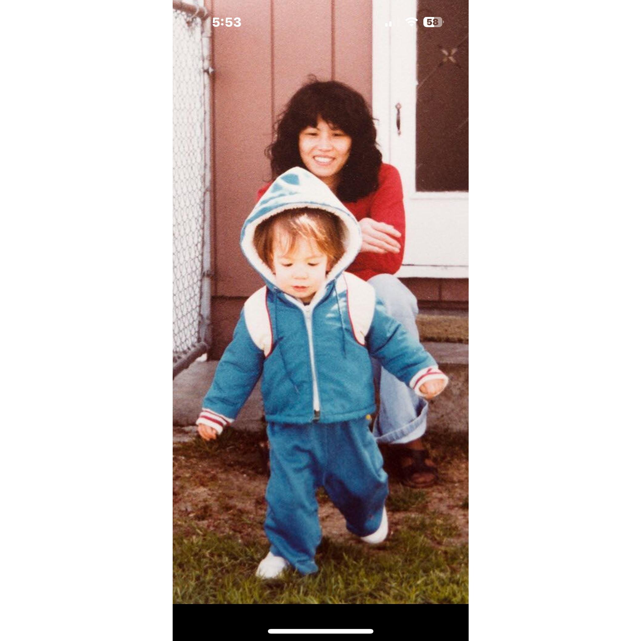James and his mother