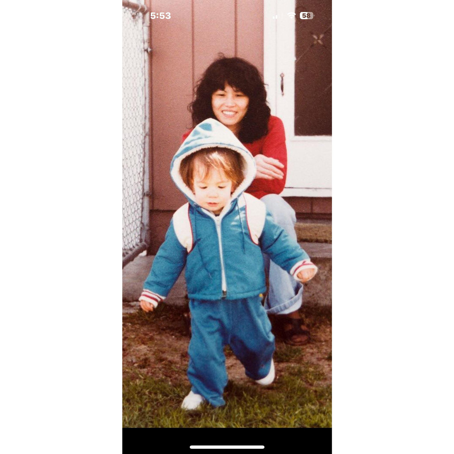 James and his mother