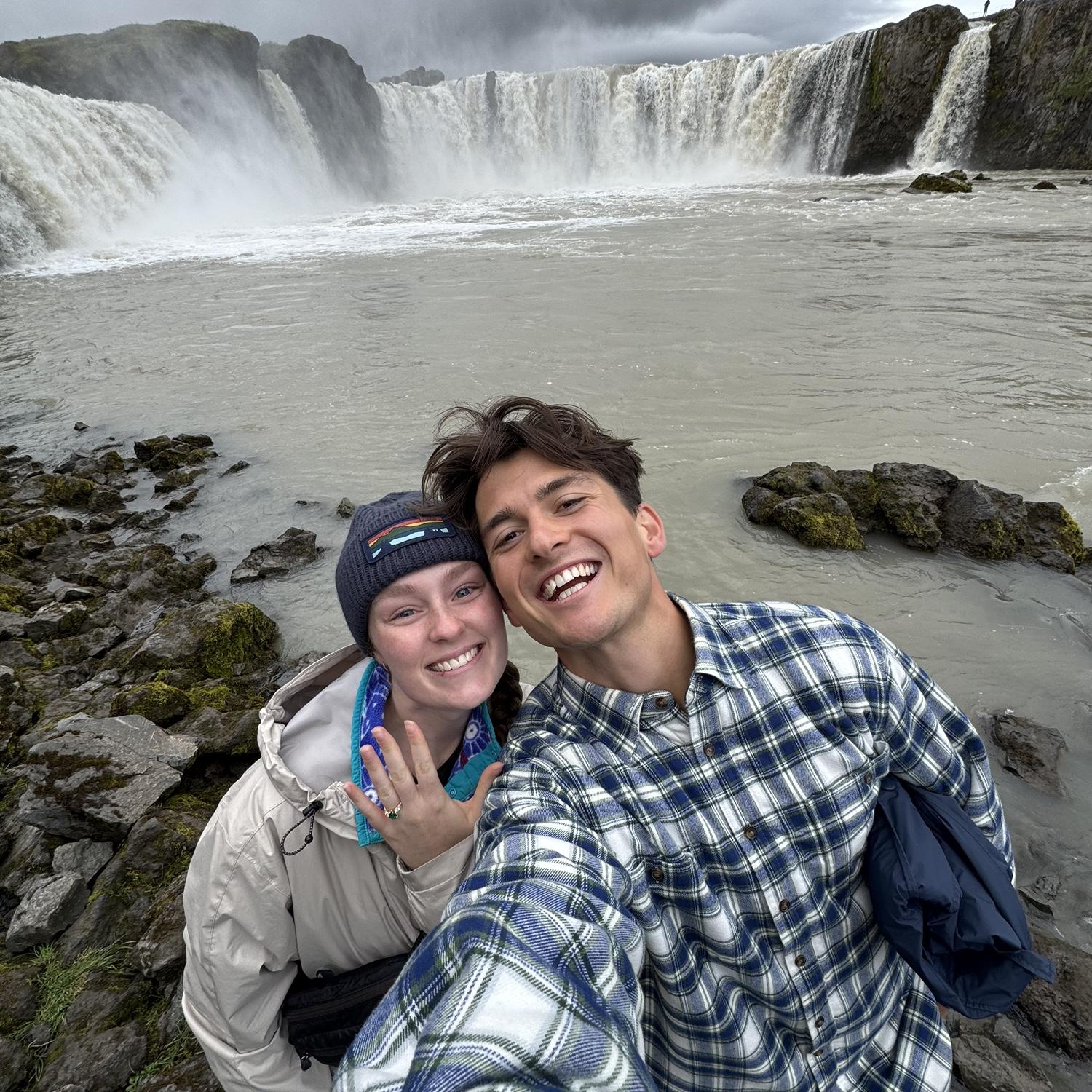 Engaged in Goðafoss, Iceland! 9.1.25