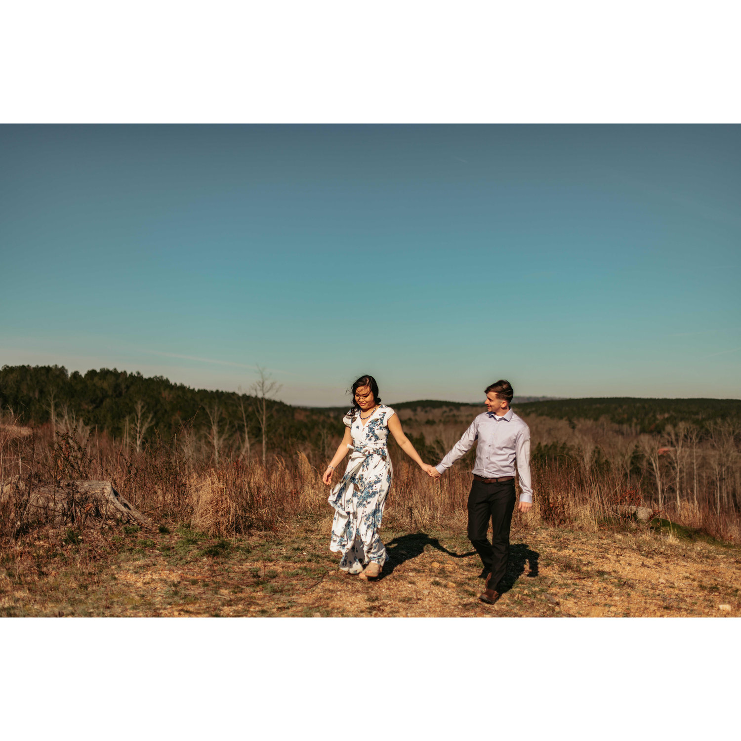Engagement photos in Columbiana on the Crumpton Quail Farm