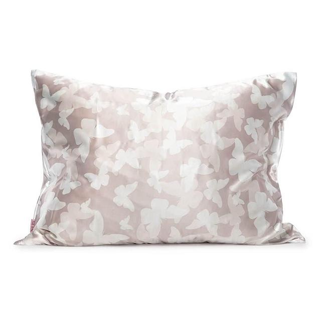Kitsch 100% Satin Pillowcase with Zipper, Softer Than Silk Pillowcase for Hair & Skin, Cooling Pillow case, Satin Pillow Case Cover, Vegan Silk Satin Pillowcase Standard Size Queen (Butterfly)