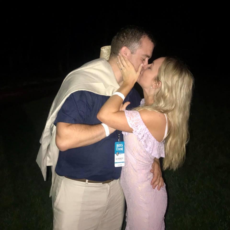 Moments after the proposal. Jake proposed on 8/22/18 at Cranes Castle  Best of the Northshore Event. He proposed at the spot where they had their 2nd date & on his parents 37th wedding anniversary!