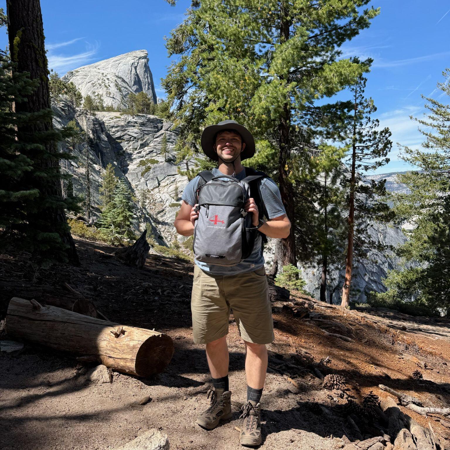 Attempting to climb the Half Dome in Yosemite! Neil was a trooper and carried both backpacks much of the way....