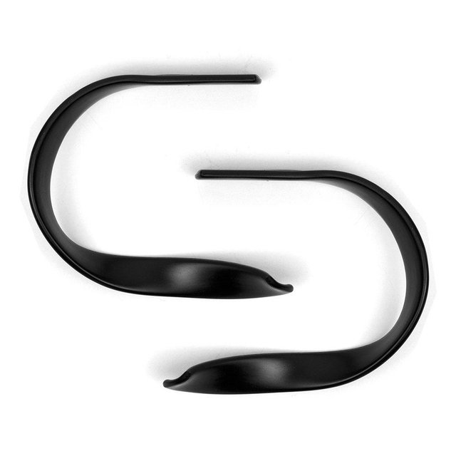 Sashay Metal Curtain Holdback Set of 2, Black – Additional Colors Available - Universal Style, Window Treatments, Easy Installation, Curtain Tiebacks, Wall Mounted, Drapery for Home, Bedroom, Office