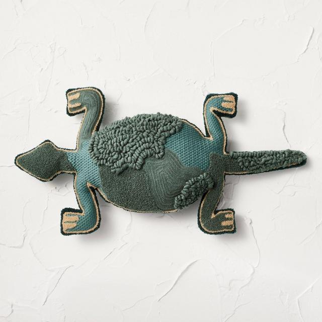 Lizard Shaped Throw Pillow Turquoise - Opalhouse™ designed with Jungalow™