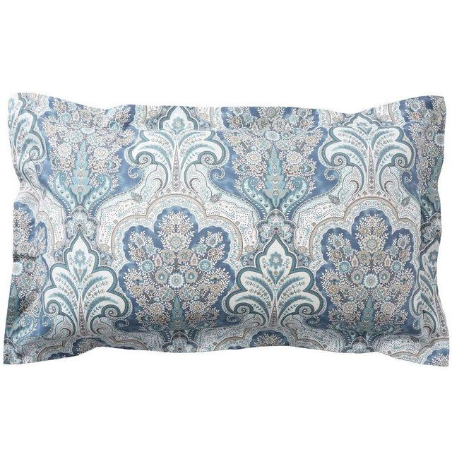 Jordana Paisley Percale Sham, King, Blue Multi