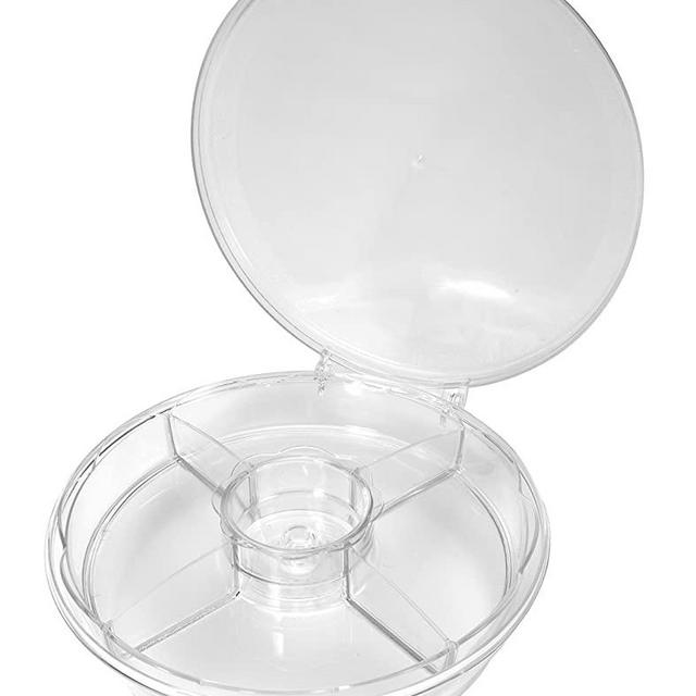 CreativeWare COOL-SPN Spin On Ice Serving Tray, Clear