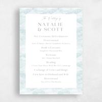 Blue Wedding Program - Orion