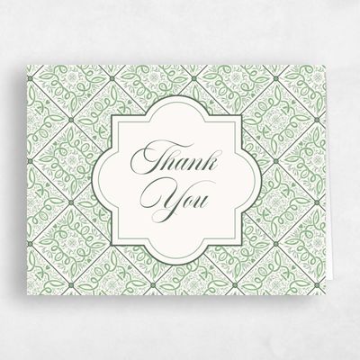 Celadon Green Wedding Thank You - Como Landscape
