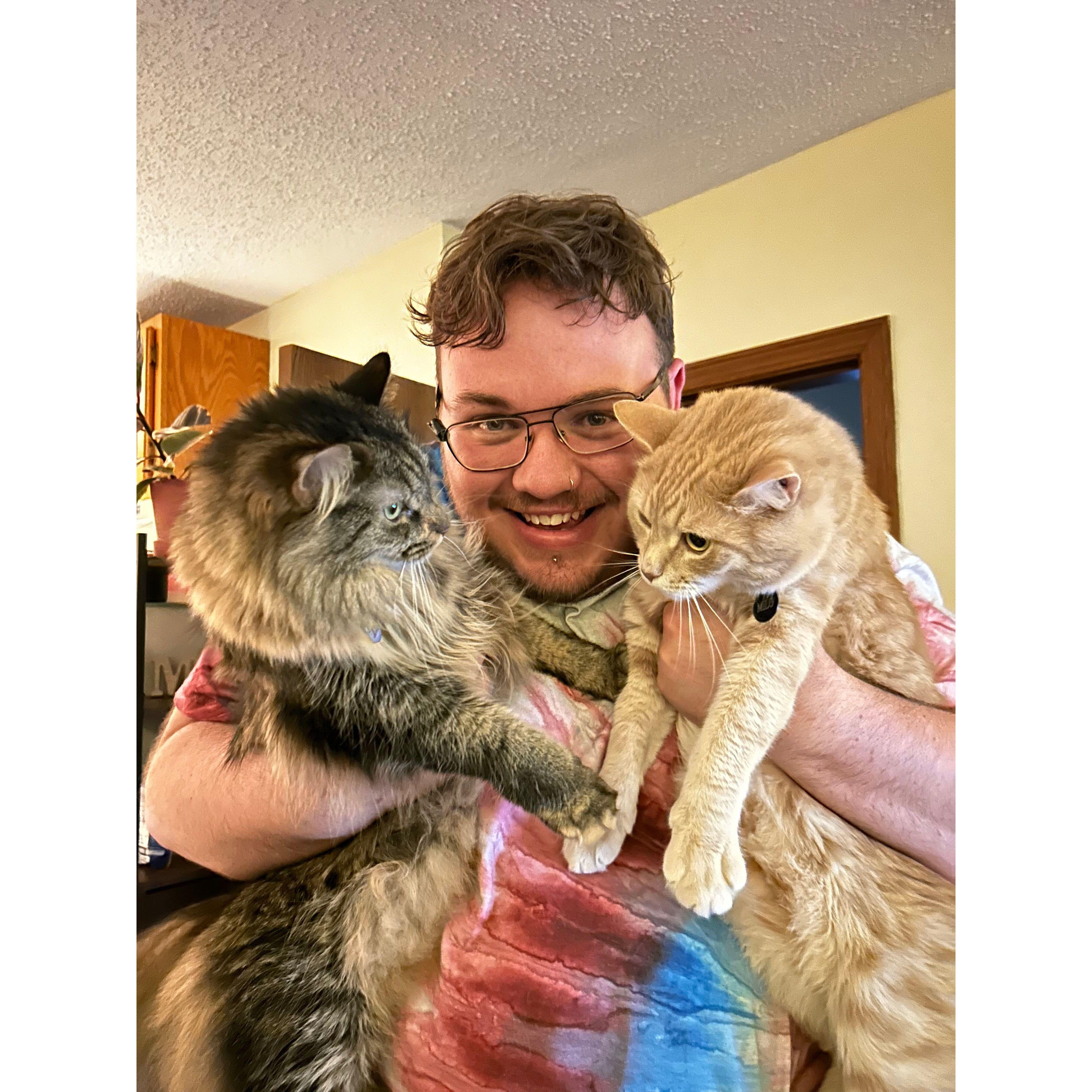 Jackson with Echo and Milo