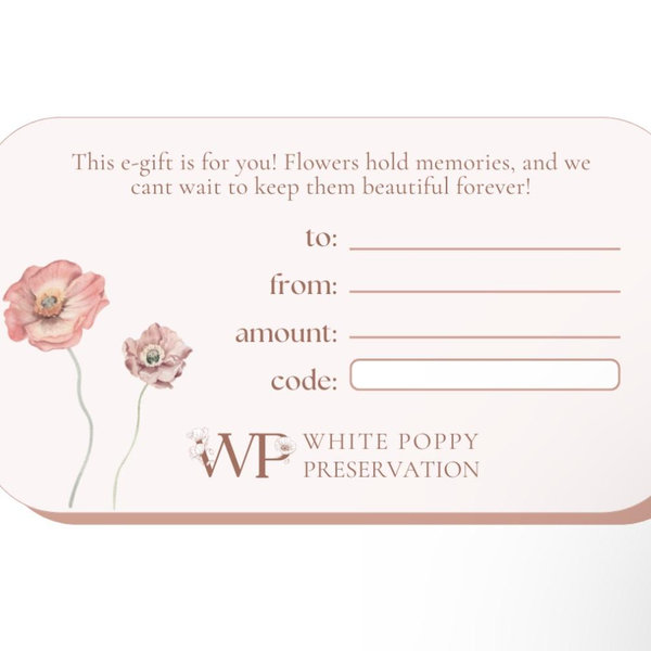 Wedding Flower Preservation Gift Card