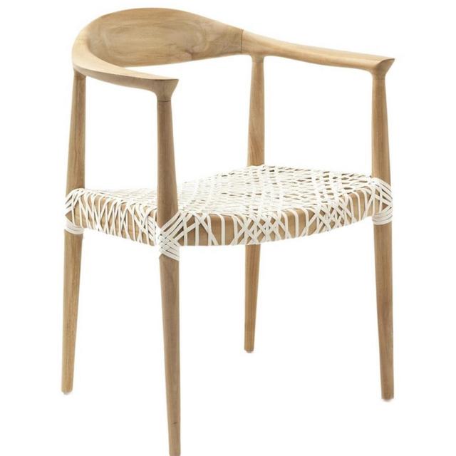 Safavieh Home Collection Wade Light Oak Teak Wood Arm Chair