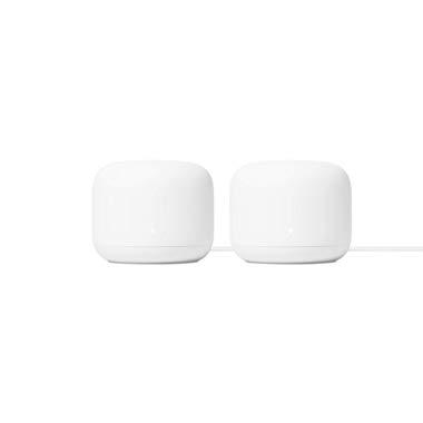 Google Nest WiFi Router 2 Pack – 4x4 AC2200 Mesh Wi-Fi Routers with 4400 sq ft Coverage