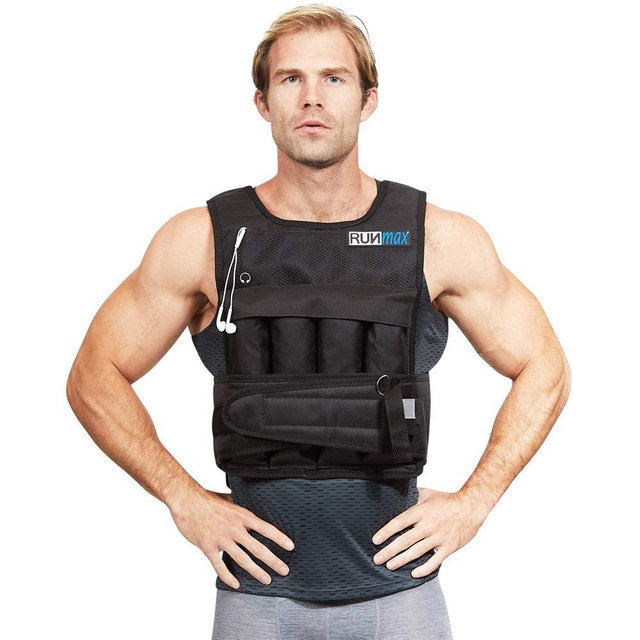 RUNmax 20LBS - 150LBS Adjustable Weighted Vest Wtih Shoulder Pads Option for Men and Women