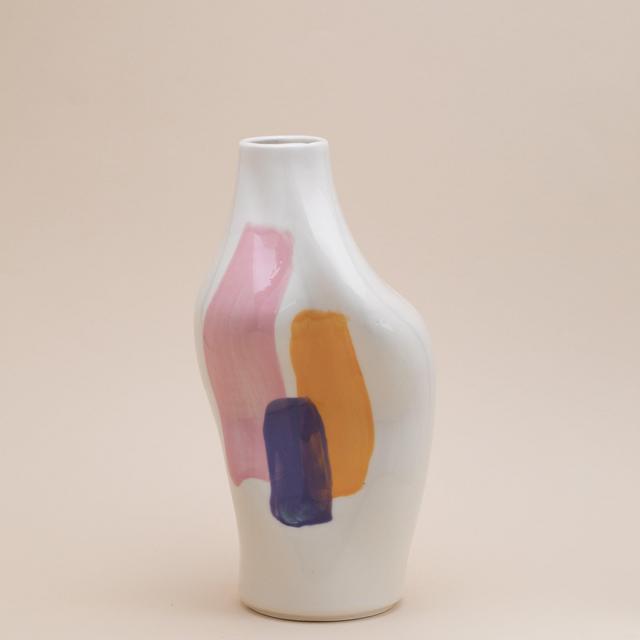 Hand Painted Shiny Vase - Fruity