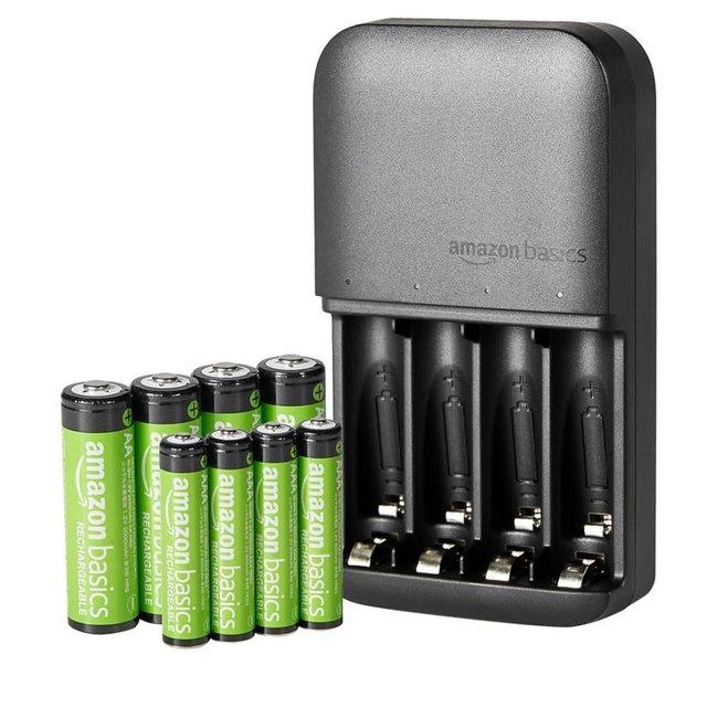 Amazon Basics Rechargeable Battery Kit (Black)