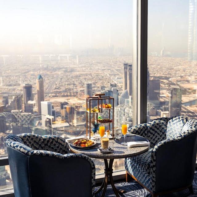 Breakfast at At.mosphere on the 122nd floor of Burj Khalifa