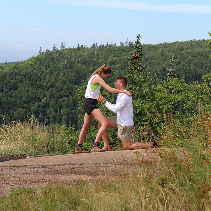 Max asking Jill to marry him.
July 2020