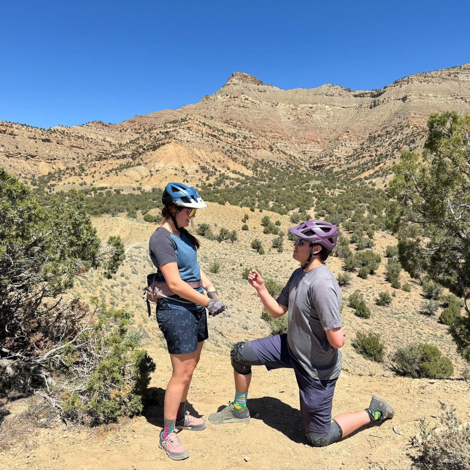 Taylor proposed during a bike ride in Fruita, Colorado, one of our favorite spring getaway locations!