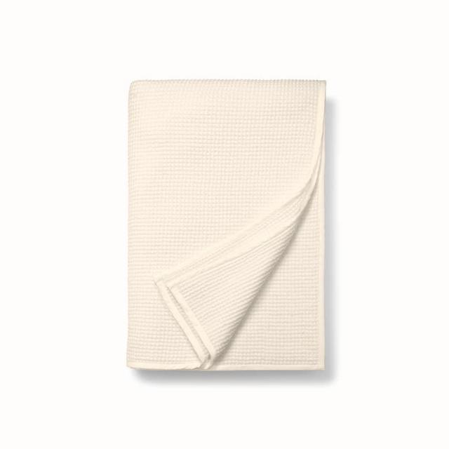 BOLL & BRANCH Waffle Bed Blanket – Luxurious 100% Organic Cotton Bedding – Soft, Lightweight and Breathable – Plush and Springy Waffle Weave Design – Natural, King/Cal King