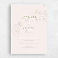 Beige Wedding Invitation - Ingrid Portrait