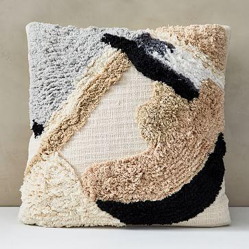 Shape Block Shag Pillow Cover
