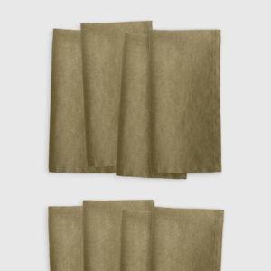 European Linen Napkins (Set of 8) in Aloe