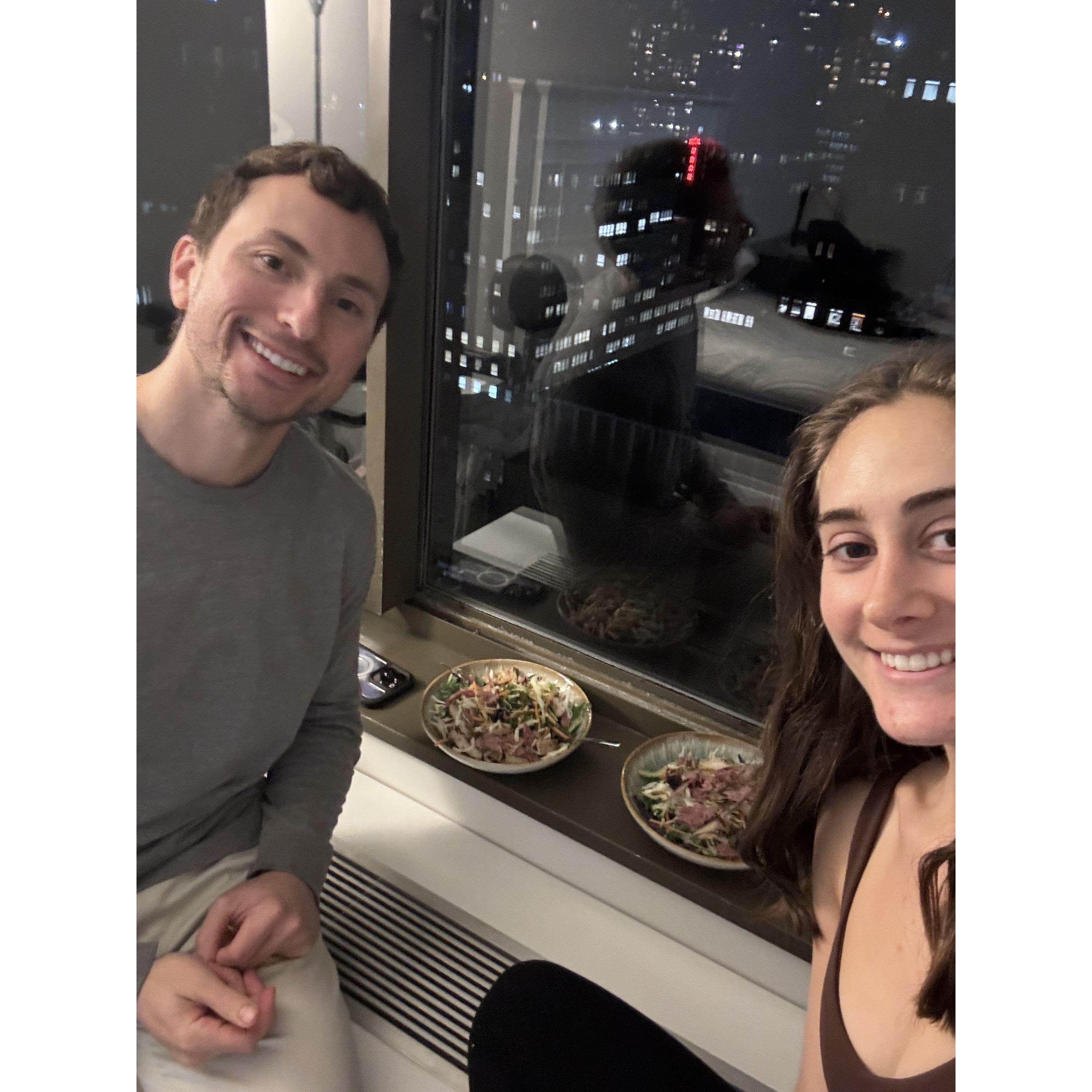 Our first meal living together as a couple