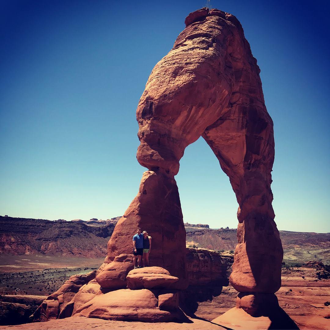 Kaley & Michael at Arches National Park. They took this trip with Michael's parents, Tom & Julie.