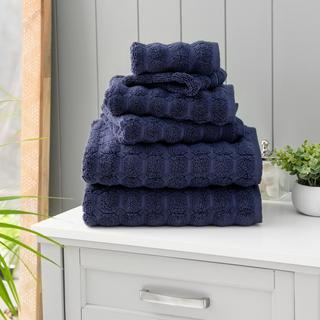 Textured Geometric Cotton 6-Piece Bath Towel Set