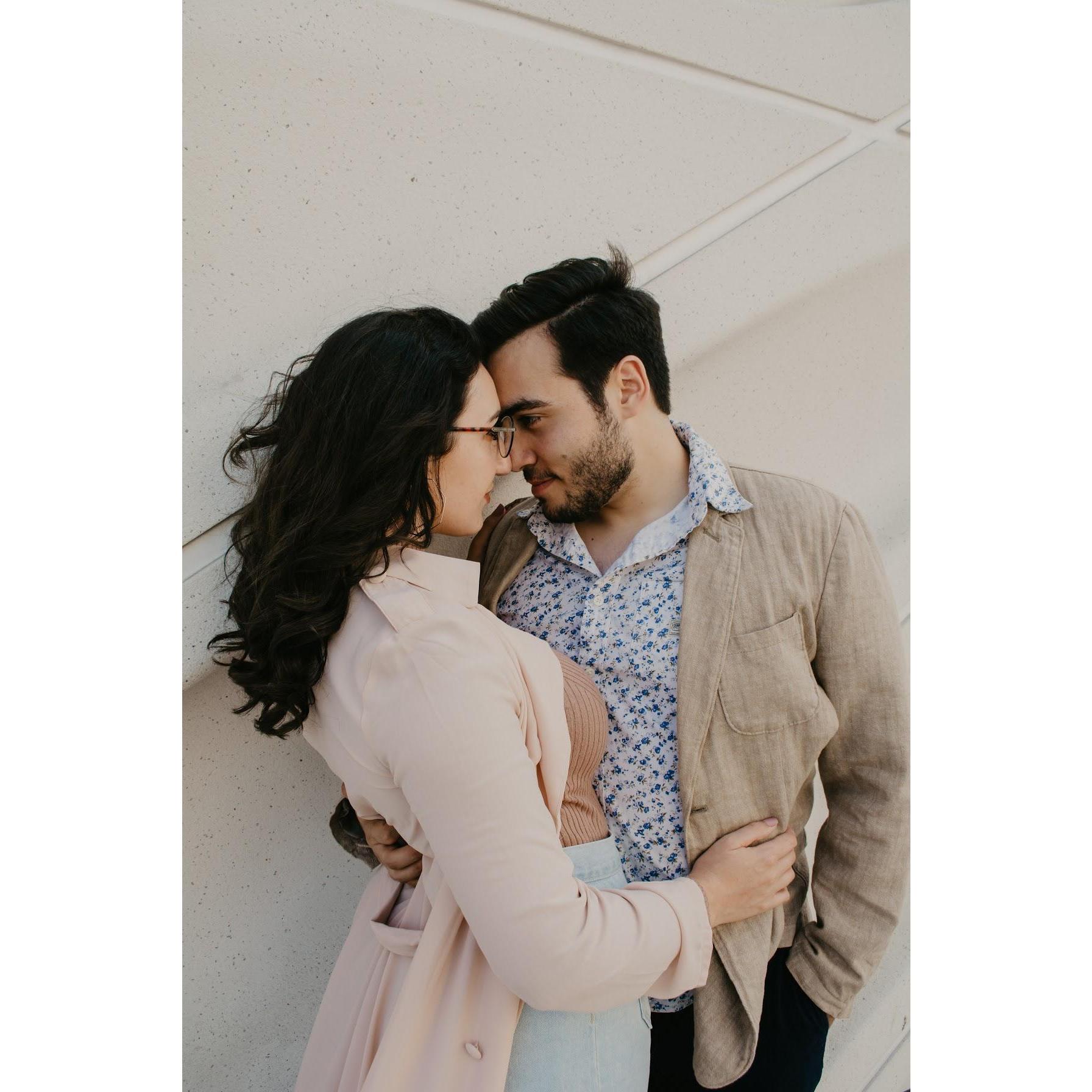 engagement photoshoot, walt disney concert hall