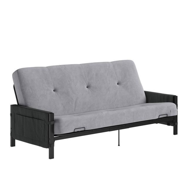 Reed Storage Futon with 6" Futon Mattress Gray - Room & Joy